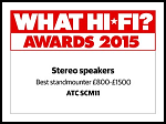 ATC SCM 11 - What Hi Fi? Sound and Vision Awards 2015 - "Best standmounter £800-£1500"